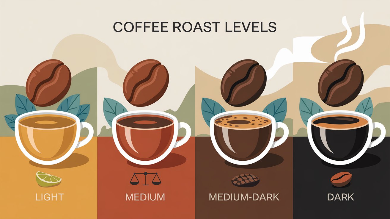 How Roast Impacts Flavor, Acidity, and Caffeine Content - Coffee Roast Levels